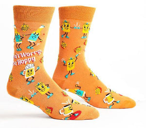 Don't Worry, Be Hoppy Crew Socks