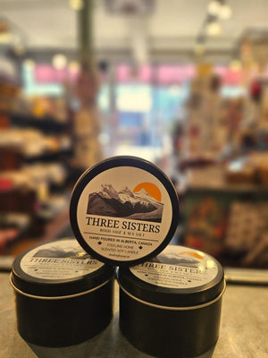 Three Sisters Wood Sage & Sea Salt Candle 4oz Tin