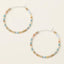 Small Desert Blue Multi/Silver Hoops