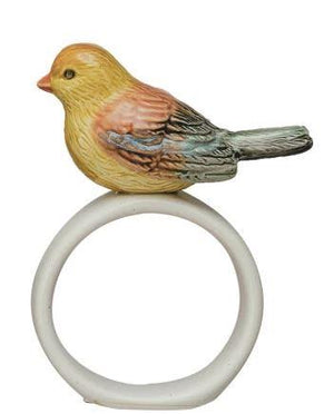 Orange and Yellow Perched Bird Napkin ring