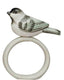 Black and White Perched Bird Napkin Ring