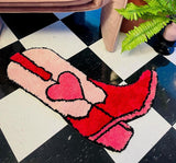 Pink Cowboy Boot Rug