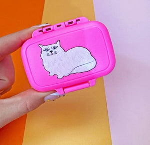 Pink Cat Pill Box