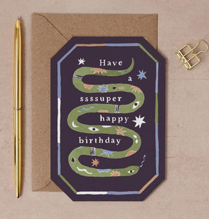 Ssssuper Snake Birthday Card