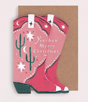 Cowboy Boots Christmas Card