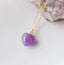 Amethyst Heart Pendant Necklace