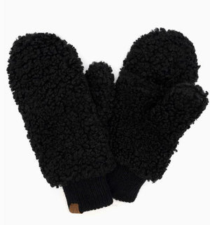 Black Sherpa Mitts