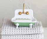 Green Bathroom Sink Soap Dish