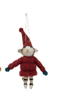 Cat in Red Coat Ornament