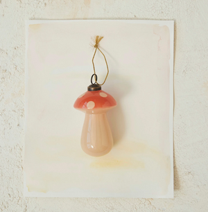 Glass Mushroom Ornament