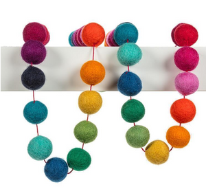 Rainbow Pompom Garland