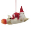 Felt Santa Riding Rocket Ornament