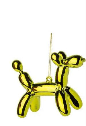 Yellow Balloon Dog Ornament