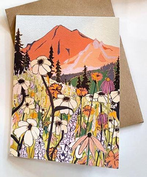 Wildflower Mountain Peach Card