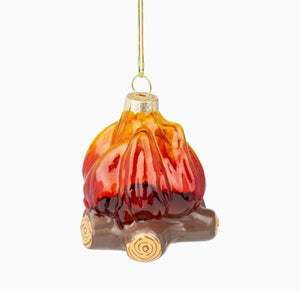 Glass Campfire Ornament