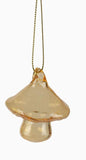 Amber Glass Mushroom Ornament