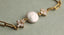 Gold Art Deco Freshwater Pearl Chain Bracelet