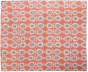 Orange Viole Printed Throw