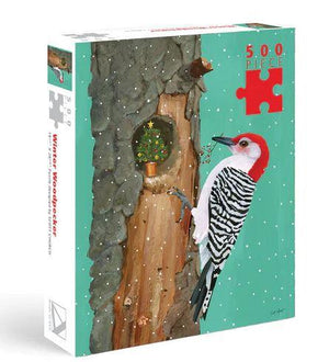 Holiday Woodpecker 500 Piece Puzzle