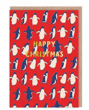 Happy Christmas Peguins Card