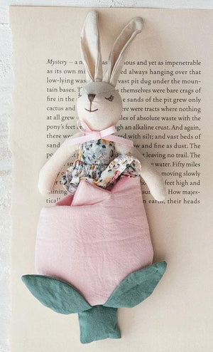 Stuffed Animal Bunny in Pink flower