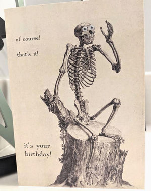 Its your Birthday Skeleton Card