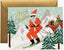 Skiing Santa card Box of 8