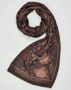 Brown Bloom Scarf