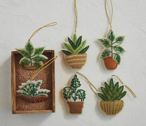 Potted Plant Beaded Ornaments