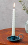 Enamel Blue Chamberstick Candle Holder