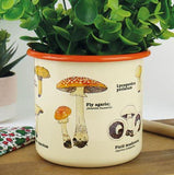 Mushroom Enamel Plant Pot