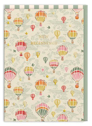 Hot Air Balloons New Beginnings Card