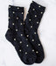 Engraving Flower Black Socks