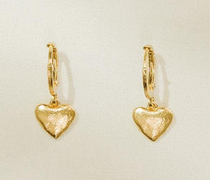 Gold Heart Earrings