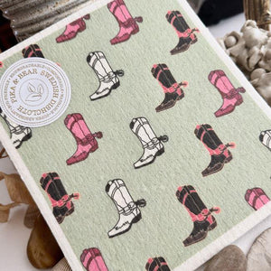 Cowboy Boot Swedish Dish cloth