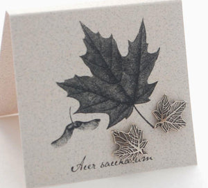 Silver Maple Leaf Earrings