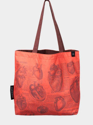 Red Anatomical Heart Tote