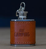 Out Camping Mini Flask Keychain