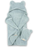 Hooded Towel & Wash Mitt Set Fog