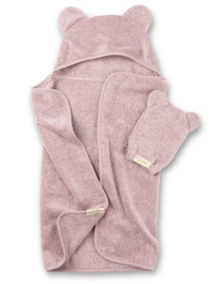 Hooded Towel + Wash Mitt Set Orchid