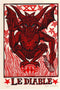 Devil Tarot Linocut Wall Decor