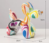 Rainbow Graffiti Balloons Dog Sculpture