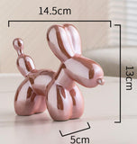 Pink Ceramic Gold-Plated Balloon Dog