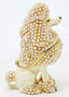 White Poodle Dog Trinket Box