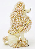 White Poodle Dog Trinket Box