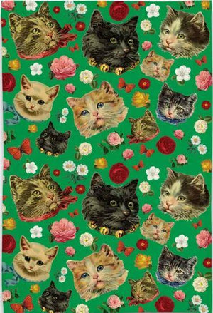 Kitschy Kitty Foral Tea Towel