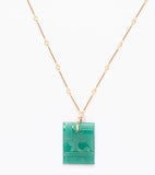 Vintage Jade Glass Necklace