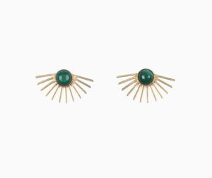 Malachite Beam Studs