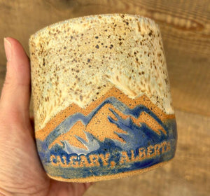 Calgary Mountain Blue Tumbler Mug