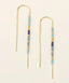 Cobalt Thread Bead Drop Earrings